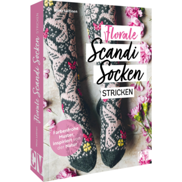 Florale Scandi-Socken stricken